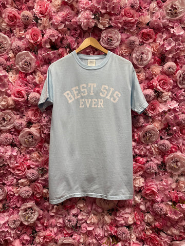 Best Sis Collegiate Tee - Chambray