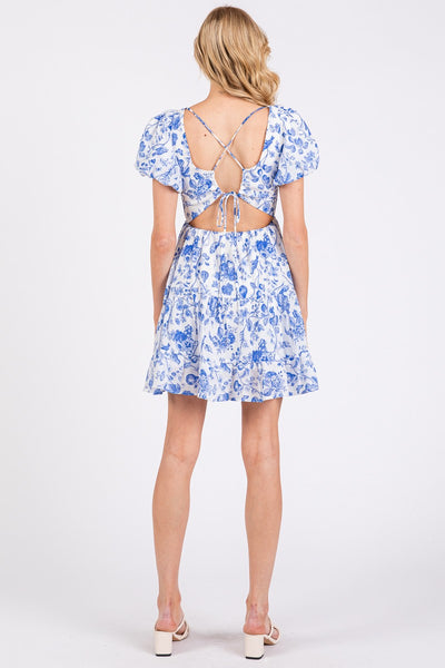 Bloom & Bow Dress - Blue