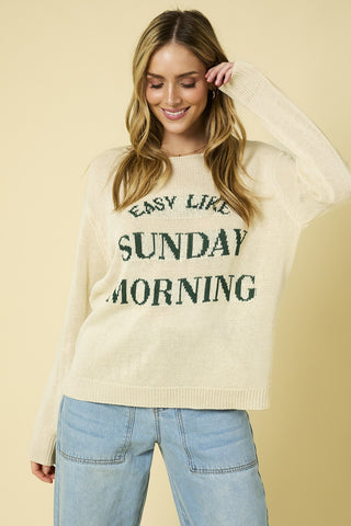 Sunday Morning Sweater-Cream