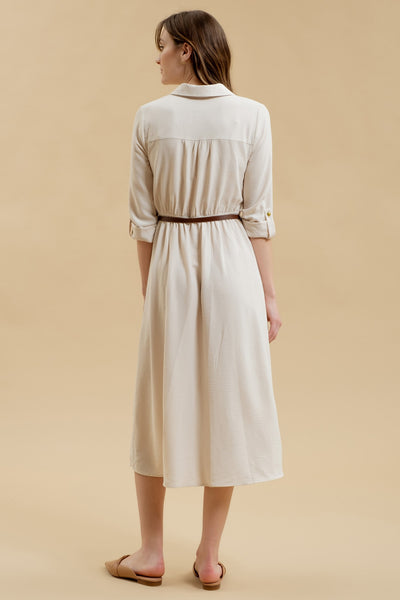 Monica Midi Dress - Oatmeal