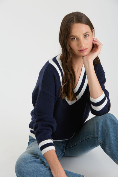 Varsity Sweater - Navy