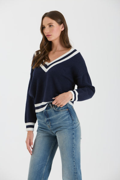 Varsity Sweater - Navy