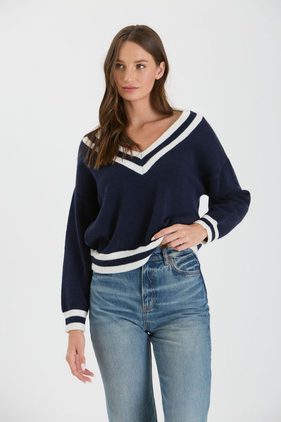 Varsity Sweater - Navy