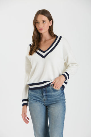 Varsity Sweater - Ivory