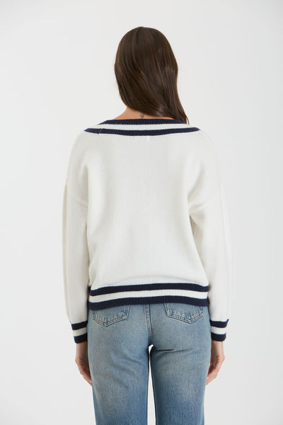 Varsity Sweater - Ivory