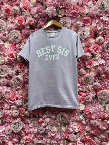 Best Sis Collegiate Tee - Lavender