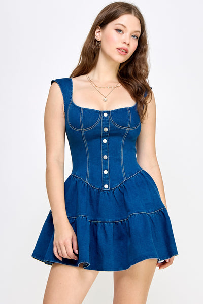 Chambray Charm Dress - Denim