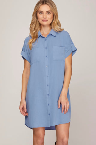 Seaside Stroll Dress - Blue Periwinkle