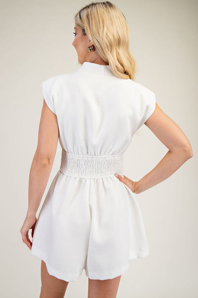 Clyde Romper - White