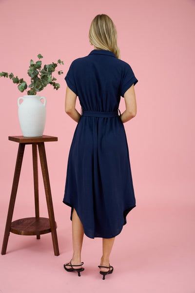 Summer Nights Midi Dress - Navy