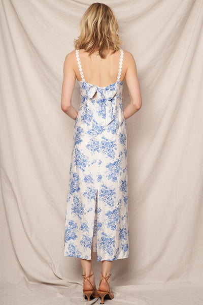 English Bloom Rose Dress - Blue