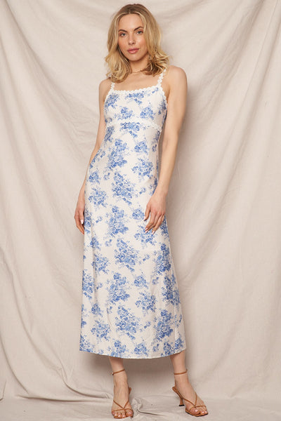 English Bloom Rose Dress - Blue