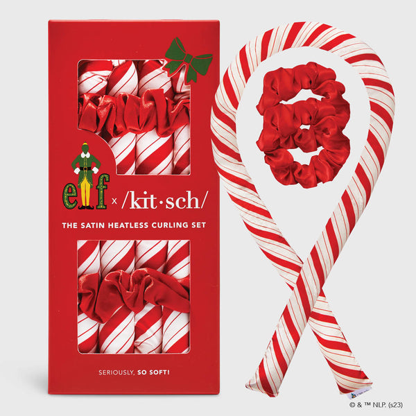 Kitsch Satin Curling Set - Candy Cane