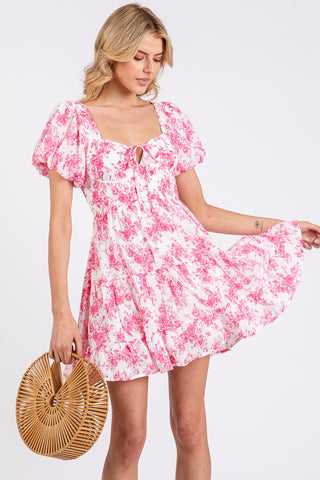 Bloom & Bow Dress - Pink