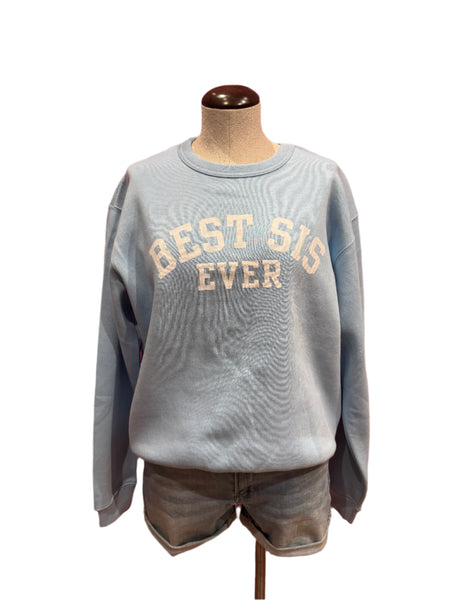 Best Sis Collegiate Sweatshirt - Blue