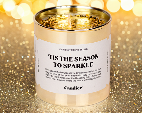 Tis The Season To Sparkle Candle