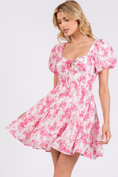 Bloom & Bow Dress - Pink