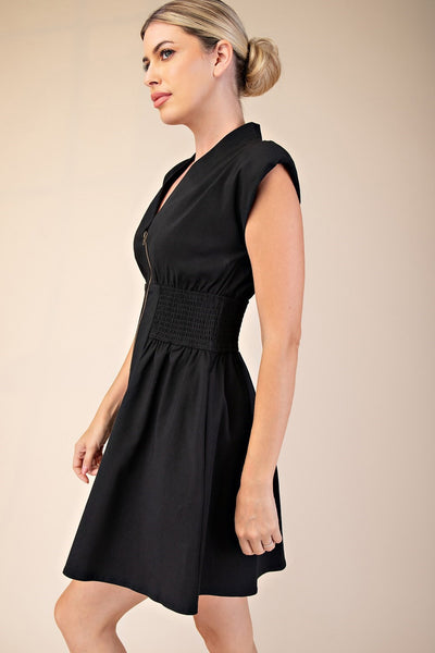 Bonnie Zipper Dress - Black