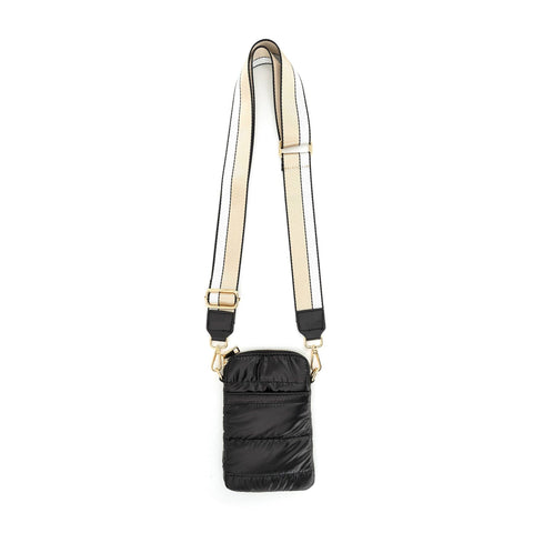 Phone Puffer Crossbody - Black